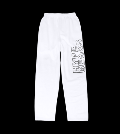 White Men's Sweatpants Cargo open Bottom with 2 Pockets 100% cottons - Design Menswear