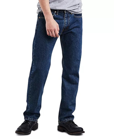 levi's 505 Blue Mens Jeans Regular Fit Jeans - Design Menswear
