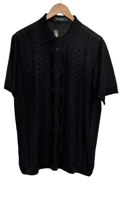 Men's Black Polo T-Shirt Fashion Design Short sleeve - Design Menswear