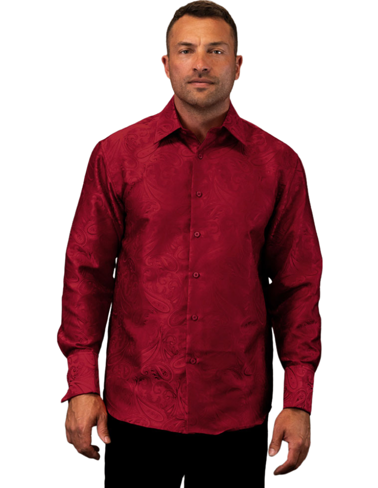 red cufflink shirt