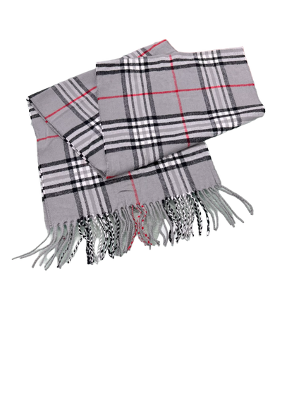 Gray plaid men's fashion style scarf wool cashmere feels - Design Menswear