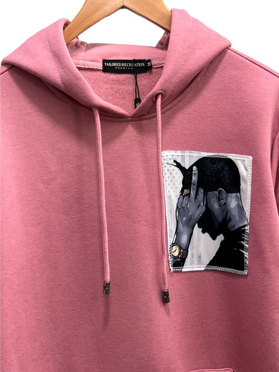 Pink Men's Pullover Graphic Hoodies Heavy Blend Tailored recreation - Design Menswear