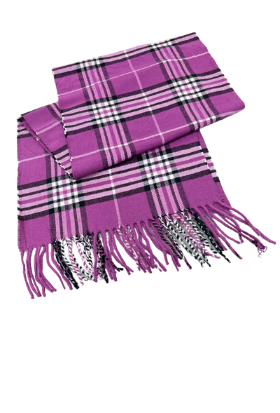 Wool men's purple fashion Design plaid scarf - Design Menswear