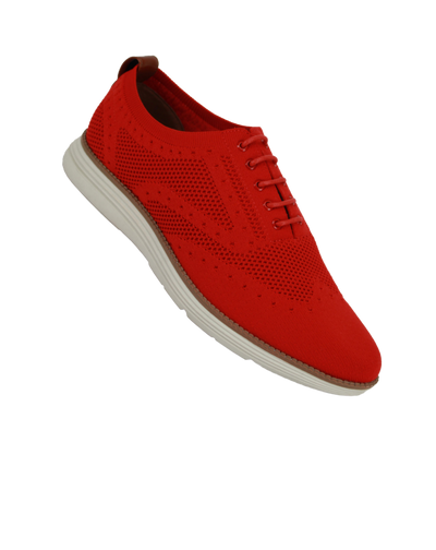 Men's Red Casual Lace-Up Shoes Soft Material Loafer by New York City - Design Menswear