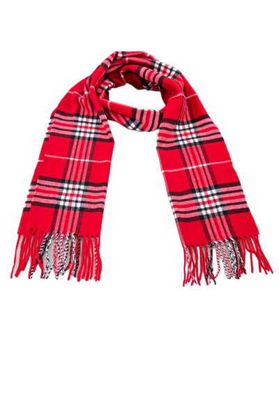 Cashmere red plaid men's scarf Fashion style - Design Menswear
