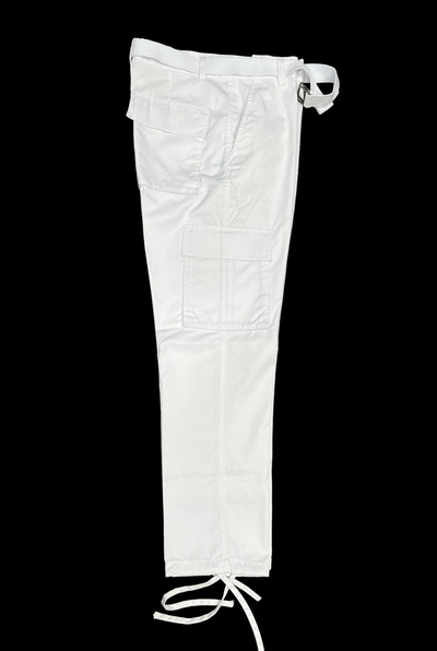 Men's White Cargo Pants Access Apparel Blind Trust Loose Fit - Design Menswear