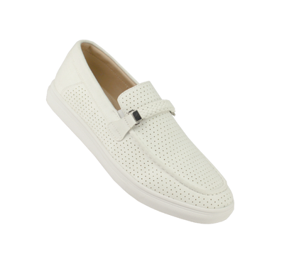Men's White Loafer Slip-On Casual Suede Shoes Leather Slippers New York City - Design Menswear
