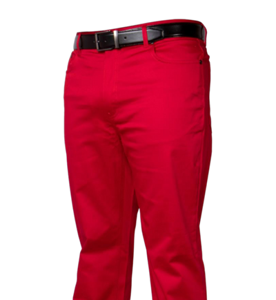 Red Men's Jeans Classic Fit Stretch Material By Prestige - Design Menswear