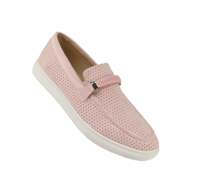 Pink Loafers Men's Slip on Shoes - Men's Suede Slippers - Design Menswear