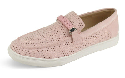 Pink Loafers Men's Slip on Shoes - Men's Suede Slippers - Design Menswear