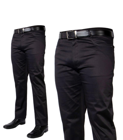 Black Men's Jeans Classic Fit Stretch Material by Prestige - Design Menswear