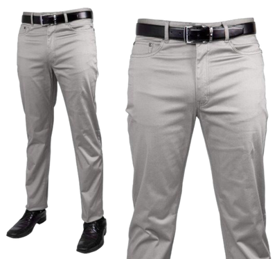 Prestige Gray Men's Jeans Classic Fit Stretch Material - Design Menswear