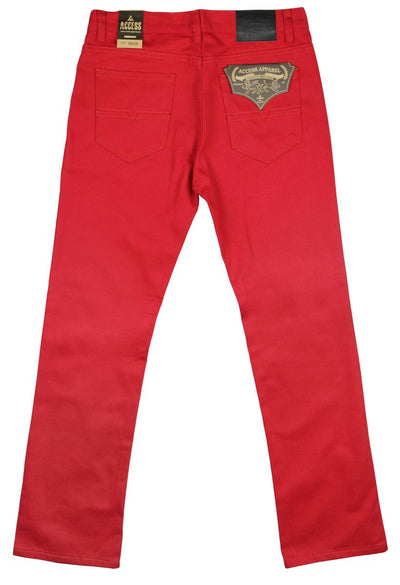 Access apparel red loose fit men's jeans - Design Menswear