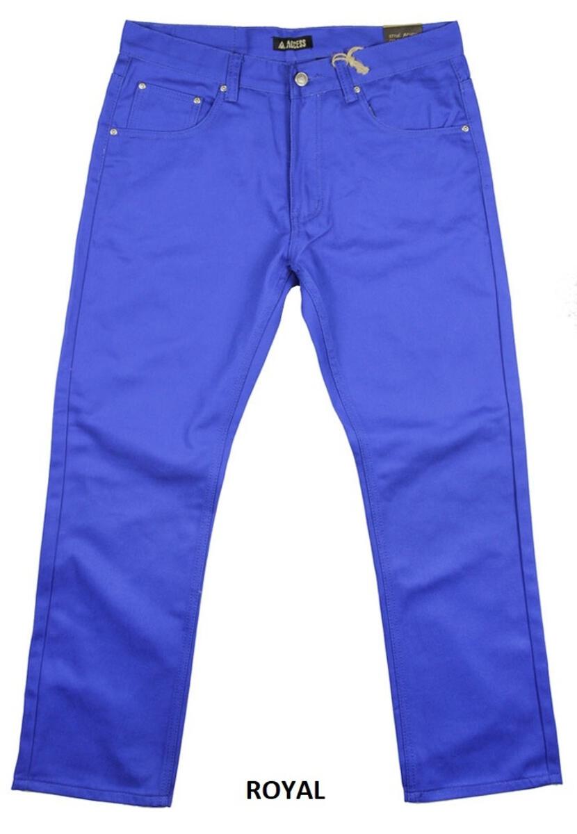 Access Apparel Men's Royal Blue Loose fit Jeans Design Menswear