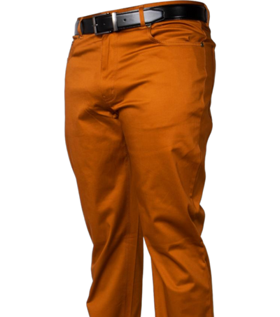 Orange Prestige Men's Classic Fit Jeans Stretch Material - Design Menswear