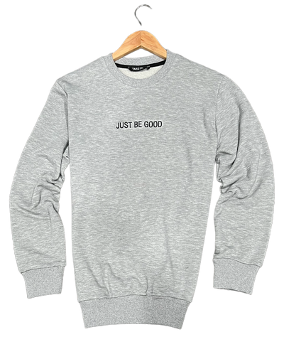 Gray Men's Sweatshirt Crewneck Pullover lightweight Fleece - Design Menswear