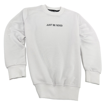 Men's White Sweatshirt lightweight Long Sleeves Fleece - Design Menswear