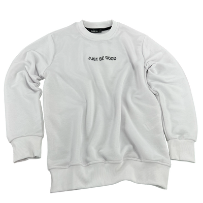 Men's White Sweatshirt lightweight Long Sleeves Fleece - Design Menswear