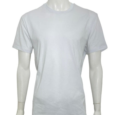 Solid White Men's Crewneck Tees 100% Cotton T-Shirt - Design Menswear