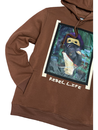 Rebel Minds Brown Men's Graphic Hoodies Heavy Blend - Design Menswear