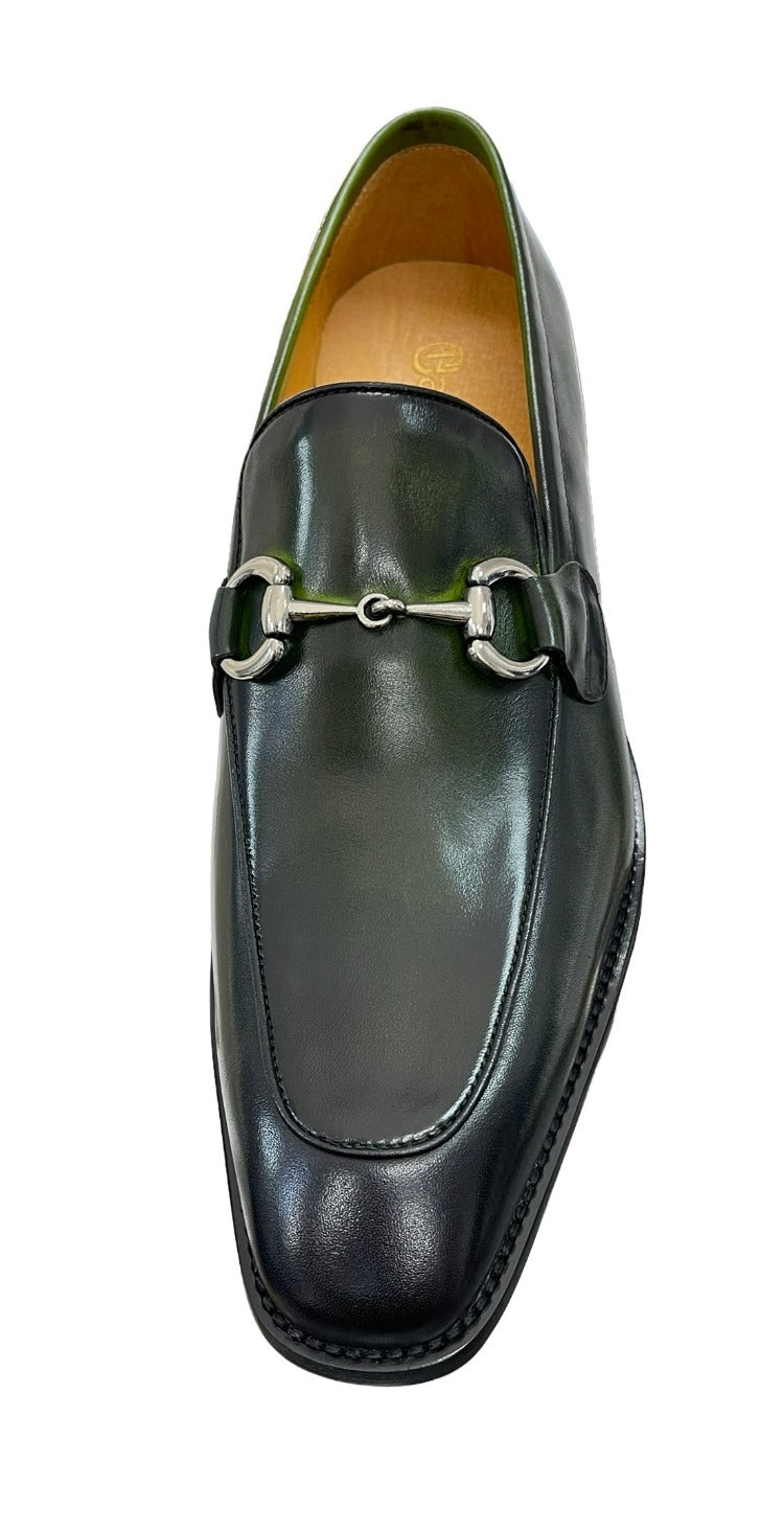 Carrucci Olive Genuine Leather Men&