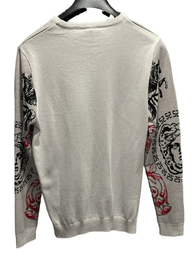 Men's Light Gray Sweaters Crewneck Fashion Style Light Weight - Design Menswear