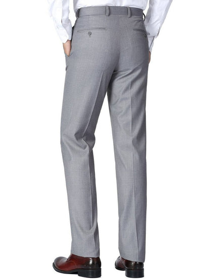 Renoir Gray Slim Fit Dress Pants Flat Front - Design Menswear