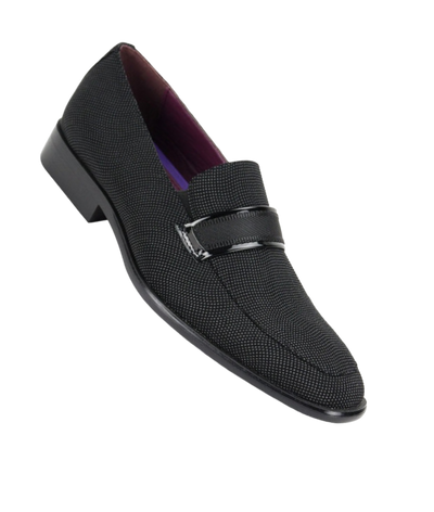 Men's Black Slip On Fashion Style Dress Shoes - Design Menswear