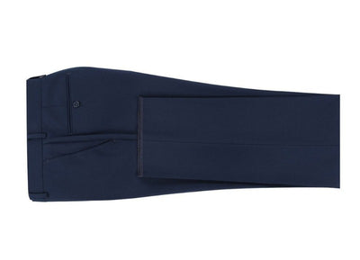 Renoir Navy Men's Slim Fit Dress Pants Flat Front Solid Color - Design Menswear