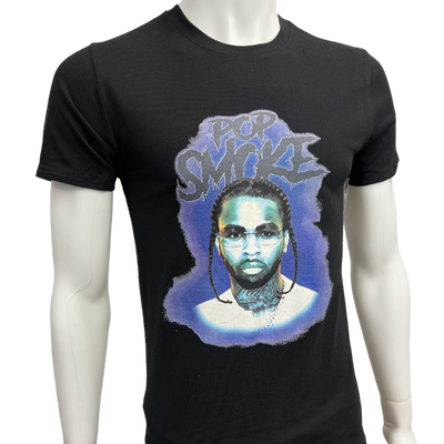 Pop Smoke Black Men's Graphic Tees 100% Cotton Crewneck T-Shirt - Design Menswear