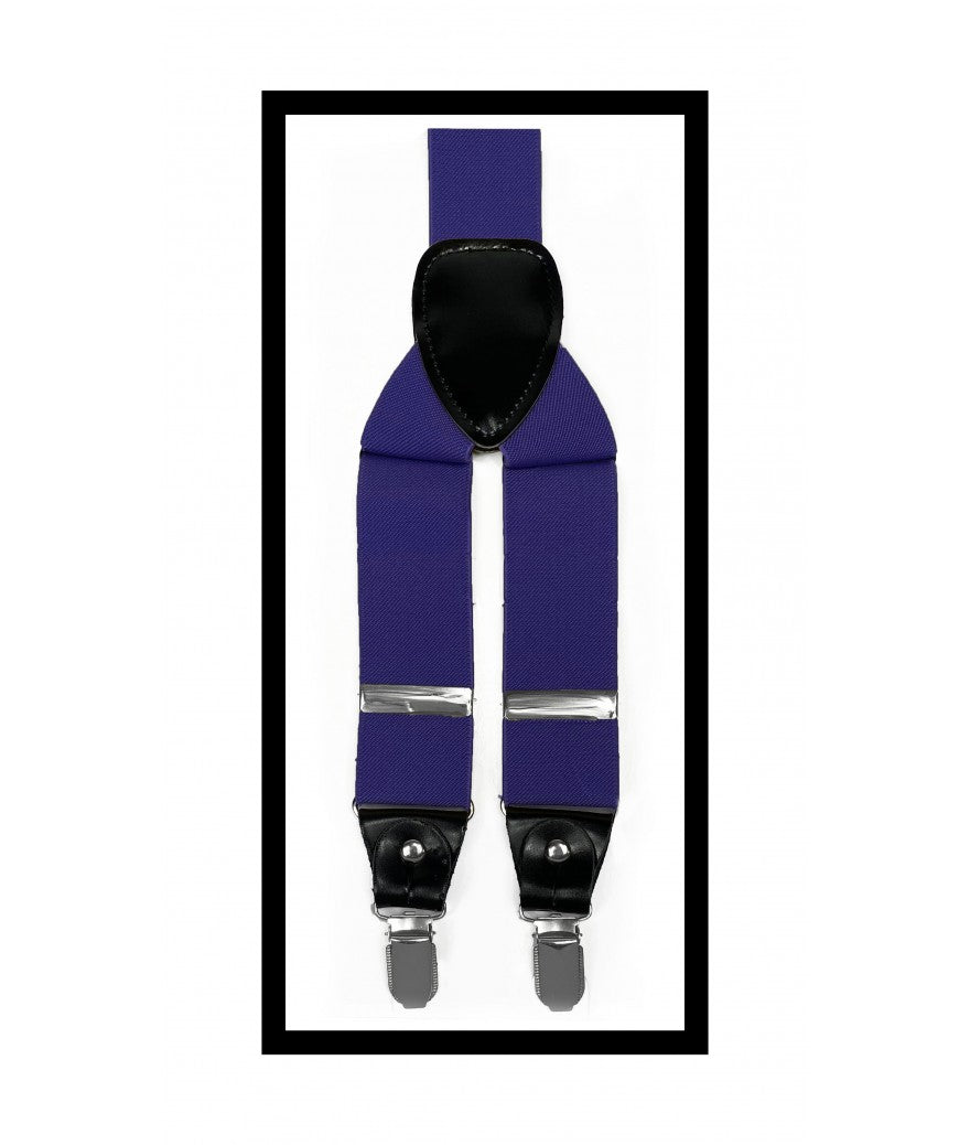Men's solid purple suspenders Design Menswear