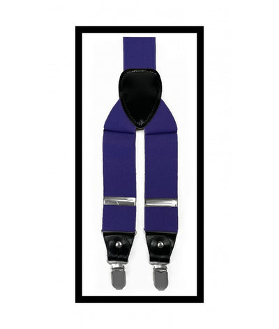 Men's solid purple suspenders - Design Menswear