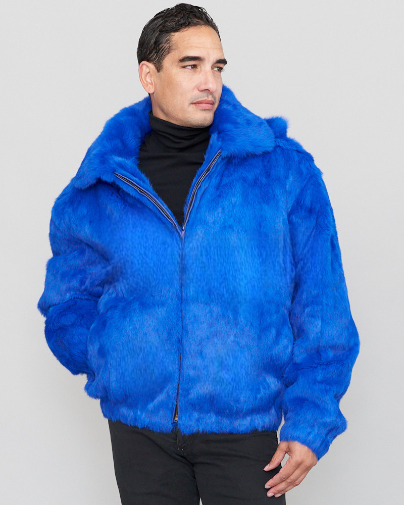Royal Blue Winter Fur Men&