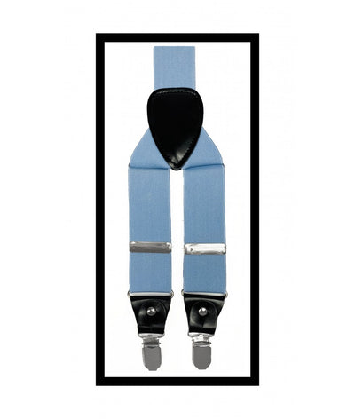 Sky Blue Men's Convertible Suspenders - Design Menswear