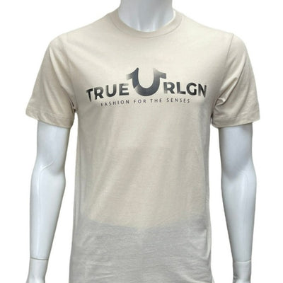 True Religion Tan Men's Graphic Tees 100% Cotton T-shirt - Design Menswear