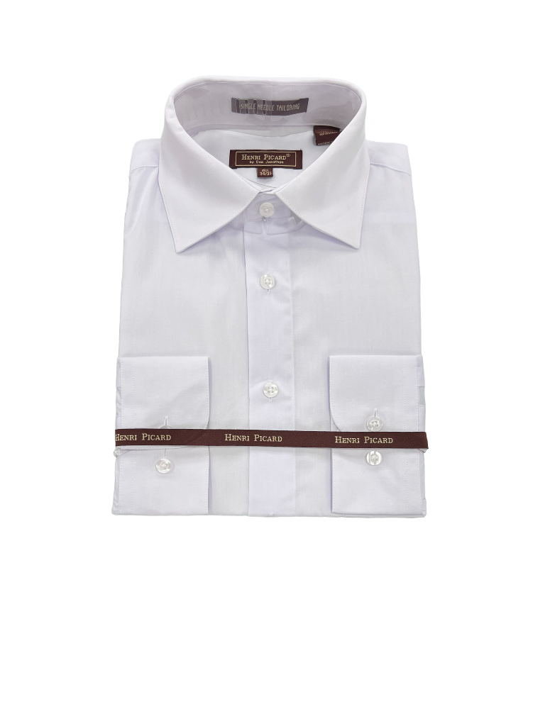 convertible cuff dress shirt White men's dress shirt spread collar convertible cuff regular fit – DESIGN  MENSWEAR