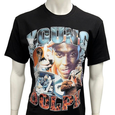 Young Dolph Black Men's Graphic Tees 100% Cotton - Design Menswear