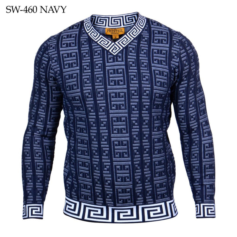 Prestige Navy Blue V-Neck Men&