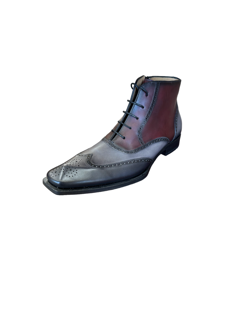 mezlan Grey/Burgundy Men&