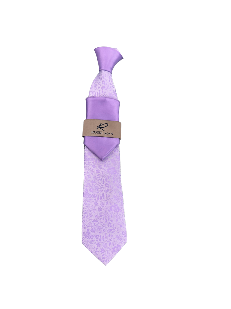 Rossi Man Purple Ties and Hanky Set