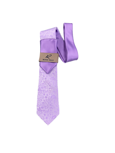 Rossi Man Purple Ties and Hanky Set