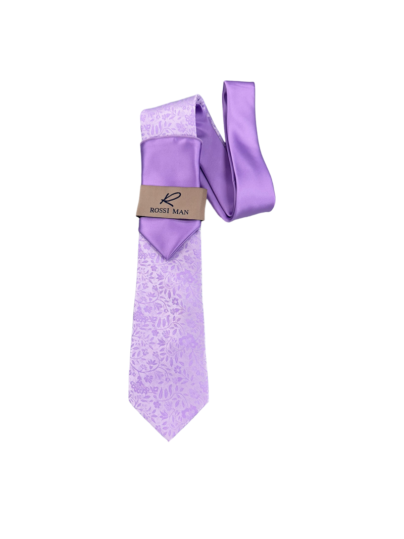 Rossi Man Purple Ties and Hanky Set