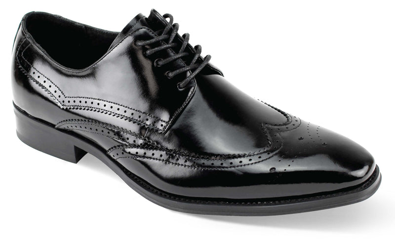 Giovanni Black wingtips lace-up men&