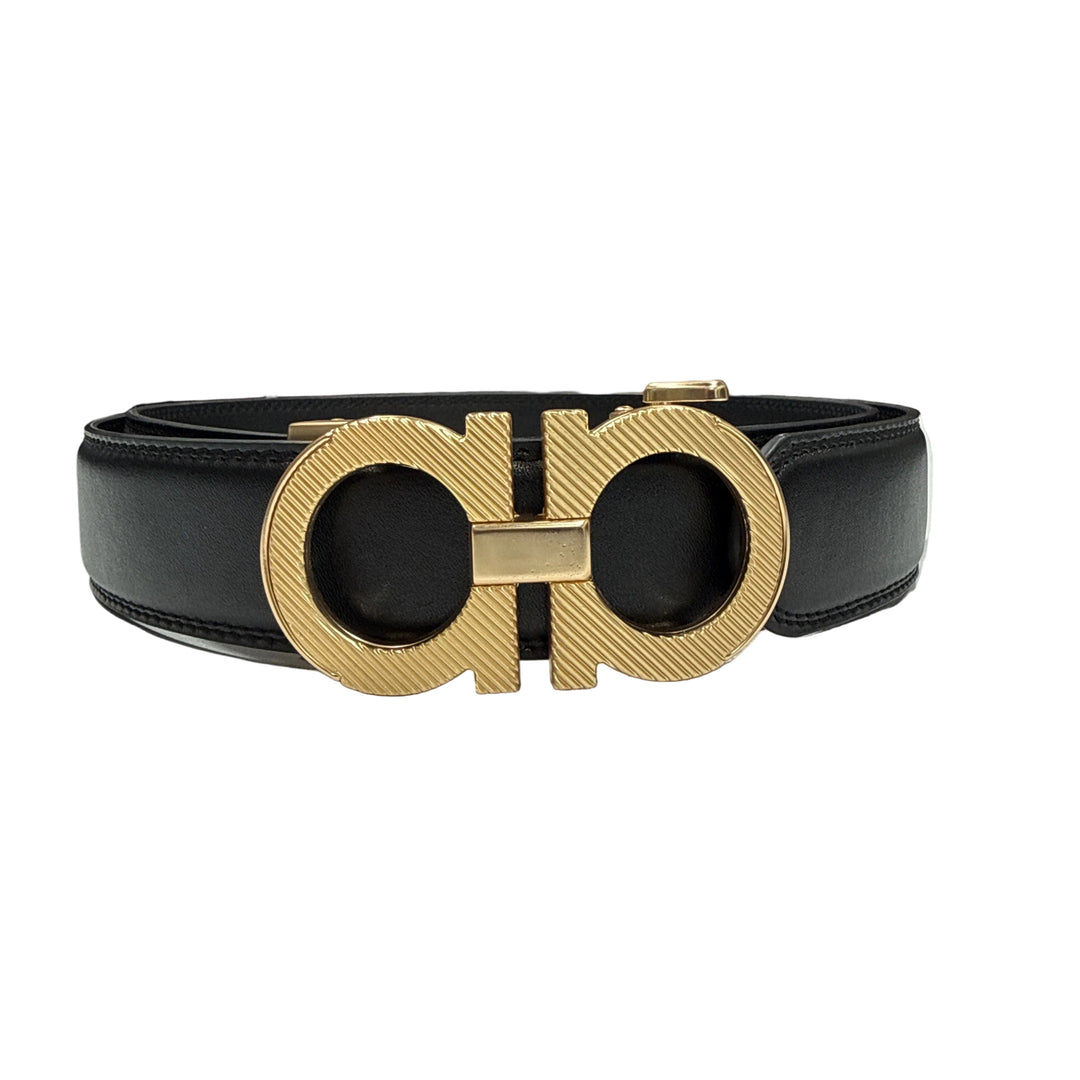 mens black dress belt gold buckle Men's Genuine Leathers Fashion Design 34