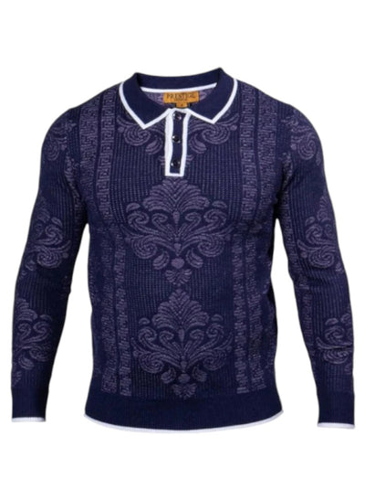 Prestige Navy Blue Men's Polo Sweaters No: SW-547 Navy