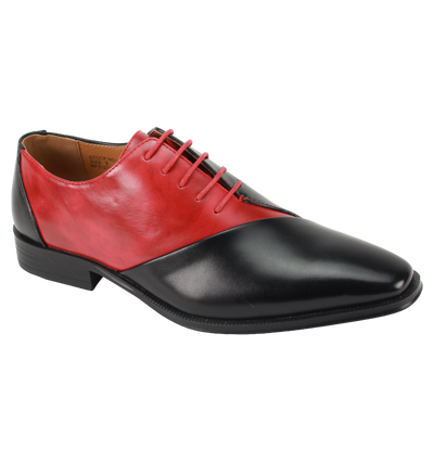 Black and Red Men's Lace-Up Dress Shoes Luxury Design