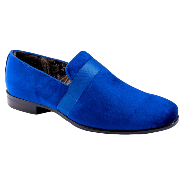royal blue dress shoes for men Velvet Men's Shoe Slip-on with a satin ribbon Loafer Girl Black Witch Halloween Google_New on formal dress loafers Color:Neon Yellow