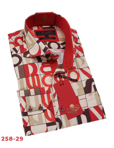Axxess Men's Long Sleeves Multicolor Crafted Shirt Modern-Fit 258-29