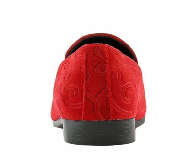 Men's red slip on shoes luxury velvet loafer fashion design BRYANT