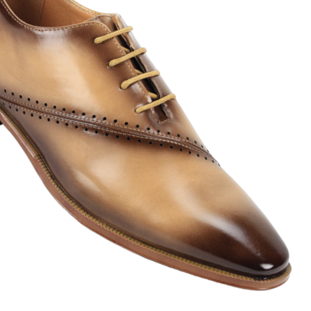 Beige Men's Lace-Up Dress Shoes Plain Toe Formal Oxfords Style No-7028 –  DESIGN MENSWEAR